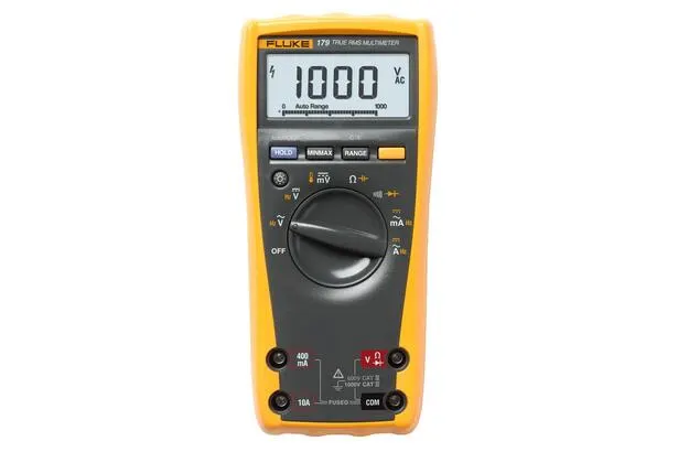 Fluke 179 True RMS digital multimeter with backlit display and rotary dial
